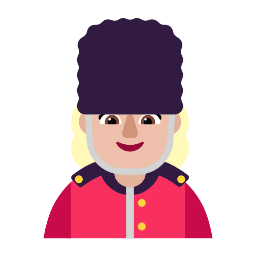 Woman Guard: Medium-Light Skin Tone on Microsoft Fluent