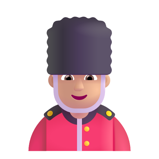 Man Guard: Medium-Light Skin Tone on Microsoft 3D