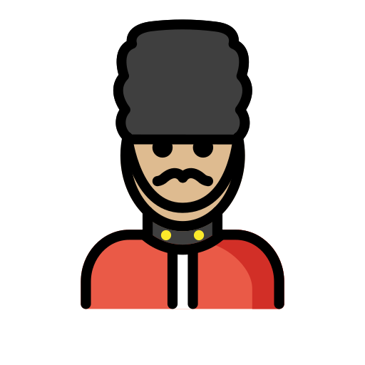Man Guard: Medium-Light Skin Tone on OpenMoji