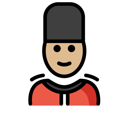 Guardsman: Medium-Light Skin Tone on OpenMoji