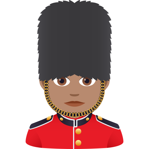 Woman Guard: Medium Skin Tone on JoyPixels