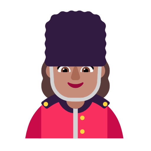 Woman Guard: Medium Skin Tone on Microsoft Fluent