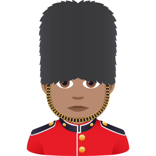 Man Guard: Medium Skin Tone on JoyPixels