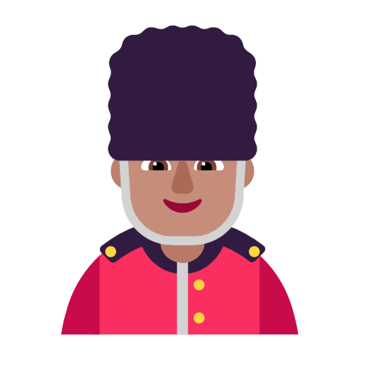 Man Guard: Medium Skin Tone on Microsoft Fluent