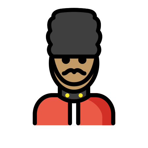 Man Guard: Medium Skin Tone on OpenMoji