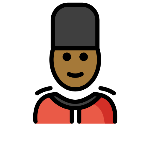Guardsman: Medium-Dark Skin Tone on OpenMoji