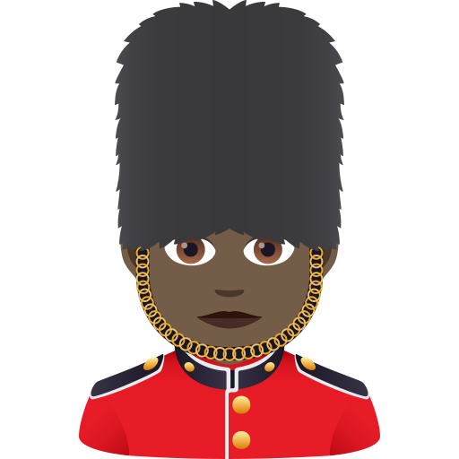 Woman Guard: Dark Skin Tone on JoyPixels