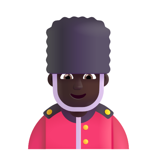 Man Guard: Dark Skin Tone on Microsoft 3D
