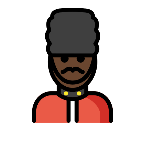 Man Guard: Dark Skin Tone on OpenMoji