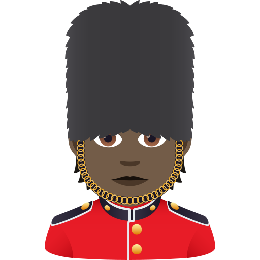 Guardsman: Dark Skin Tone on JoyPixels