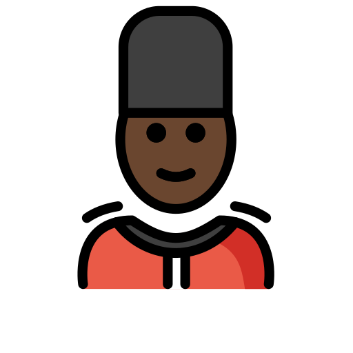 Guardsman: Dark Skin Tone on OpenMoji