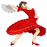 Dancer: Light Skin Tone on WhatsApp
