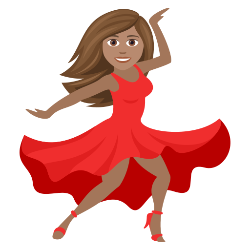 Dancer: Medium Skin Tone on JoyPixels