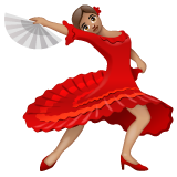 Dancer: Medium Skin Tone on WhatsApp