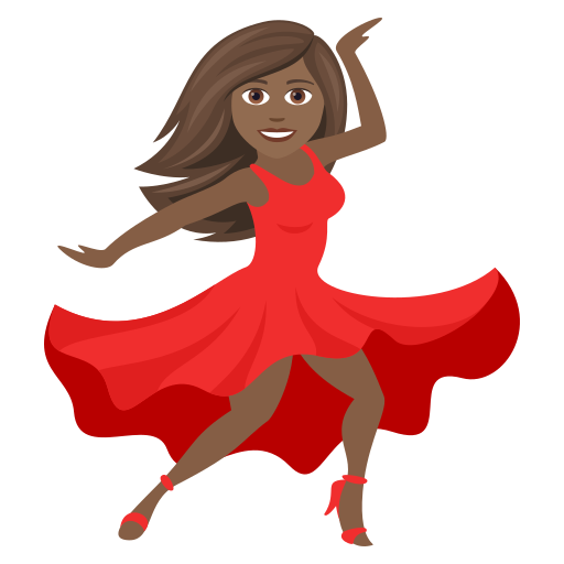 Dancer: Medium-Dark Skin Tone on JoyPixels