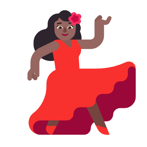 Dancer: Medium-Dark Skin Tone on Microsoft Fluent