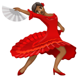 Dancer: Medium-Dark Skin Tone on WhatsApp