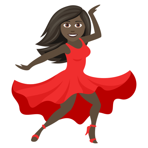 Dancer: Dark Skin Tone on JoyPixels