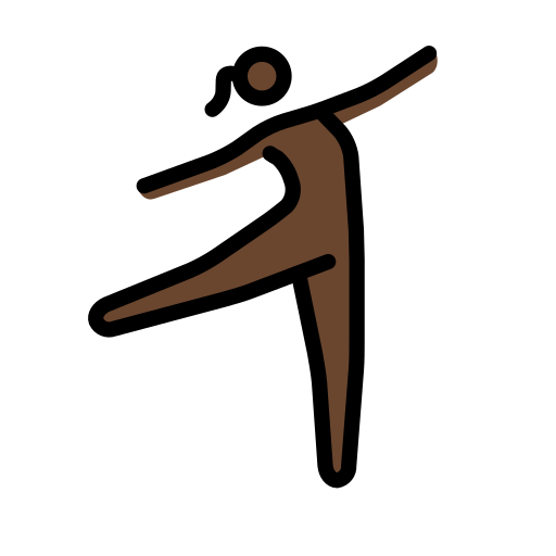 Dancer: Dark Skin Tone on OpenMoji