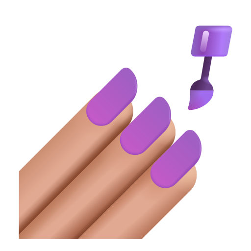 Nail Polish: Medium-Light Skin Tone on Microsoft 3D