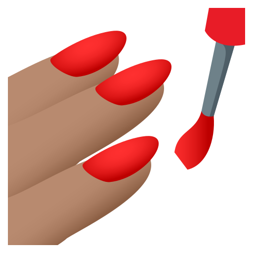 Nail Polish: Medium Skin Tone on JoyPixels