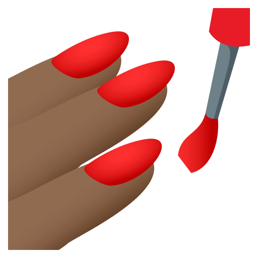 Nail Polish: Medium-Dark Skin Tone on JoyPixels