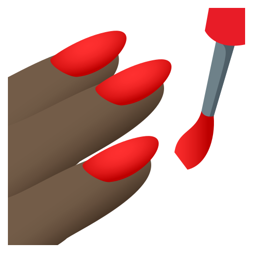 Nail Polish: Dark Skin Tone on JoyPixels