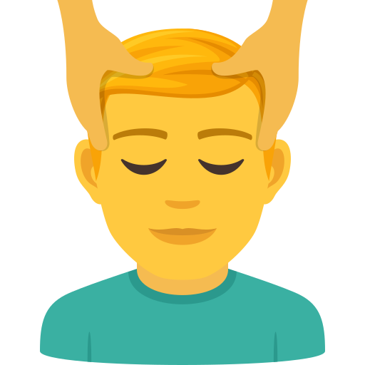 Man Getting Massage on JoyPixels
