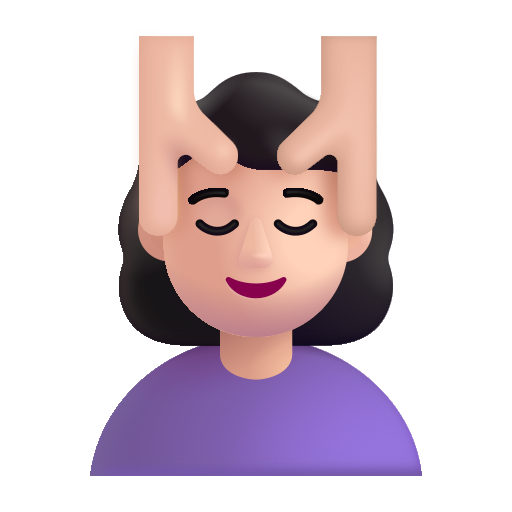 Woman Getting Massage: Light Skin Tone on Microsoft 3D