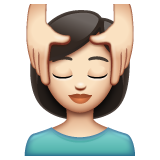Woman Getting Massage: Light Skin Tone on WhatsApp