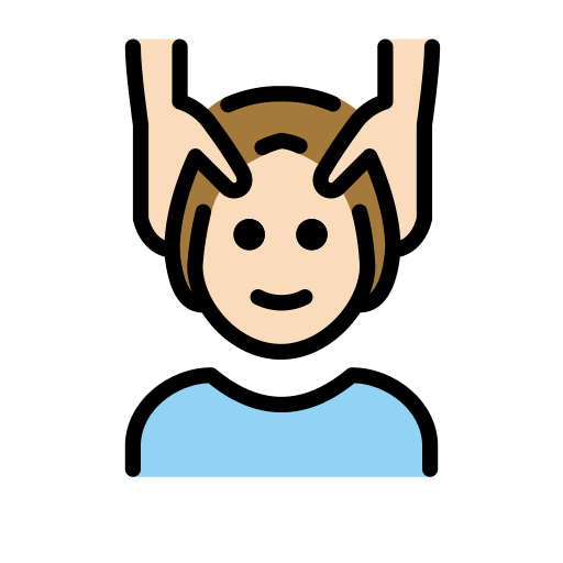Face Massage: Light Skin Tone on OpenMoji