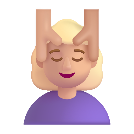 Woman Getting Massage: Medium-Light Skin Tone on Microsoft 3D