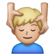 Man Getting Massage: Medium-Light Skin Tone on Samsung