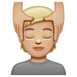 Face Massage: Medium-Light Skin Tone on WhatsApp