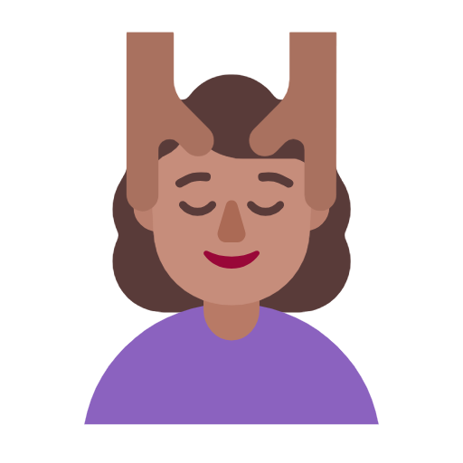 Woman Getting Massage: Medium Skin Tone on Microsoft Fluent