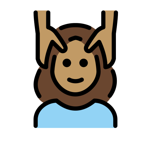 Woman Getting Massage: Medium Skin Tone on OpenMoji