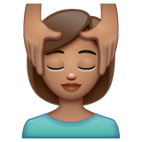 Woman Getting Massage: Medium Skin Tone on WhatsApp