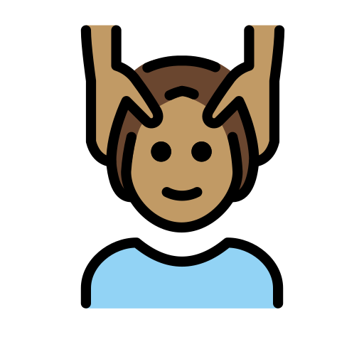 Face Massage: Medium Skin Tone on OpenMoji