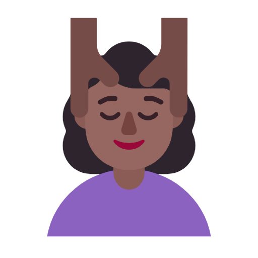 Woman Getting Massage: Medium-Dark Skin Tone on Microsoft Fluent