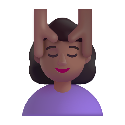 Woman Getting Massage: Medium-Dark Skin Tone on Microsoft 3D