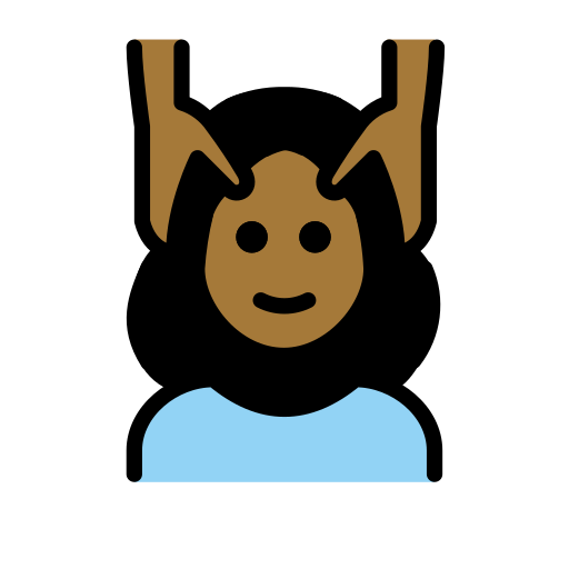 Woman Getting Massage: Medium-Dark Skin Tone on OpenMoji