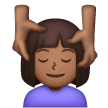 Woman Getting Massage: Medium-Dark Skin Tone on Samsung