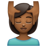 Woman Getting Massage: Medium-Dark Skin Tone on WhatsApp