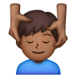 Man Getting Massage: Medium-Dark Skin Tone on Samsung