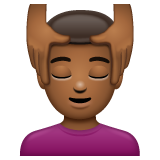 Man Getting Massage: Medium-Dark Skin Tone on WhatsApp