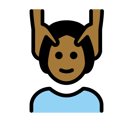Face Massage: Medium-Dark Skin Tone on OpenMoji