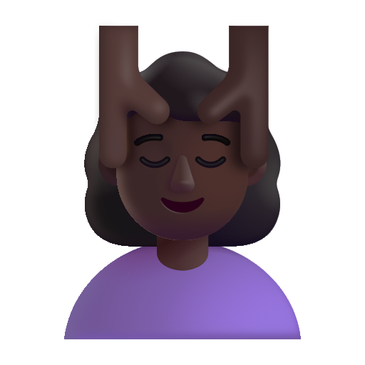 Woman Getting Massage: Dark Skin Tone on Microsoft 3D