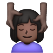 Woman Getting Massage: Dark Skin Tone on Samsung