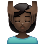 Woman Getting Massage: Dark Skin Tone on WhatsApp