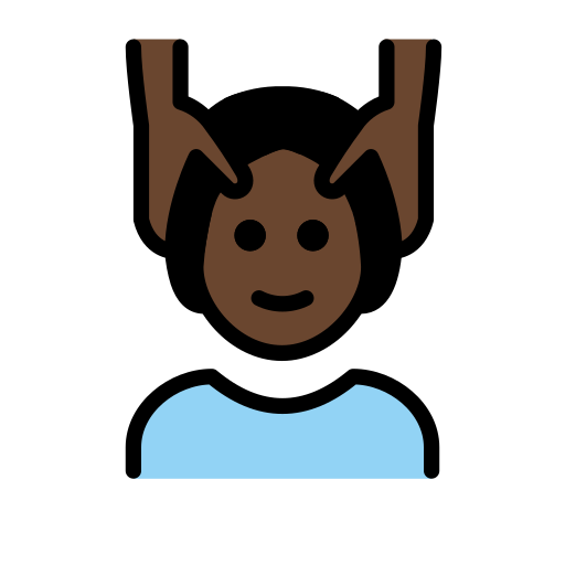 Face Massage: Dark Skin Tone on OpenMoji